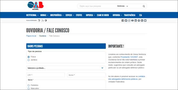 Como conseguir um advogado gratuito na OAB