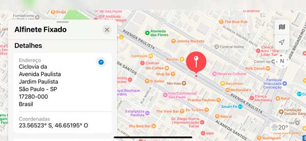 Localizar Coordenadas com o Apple Maps