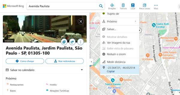 Localizar coordenadas com o Bing Maps
