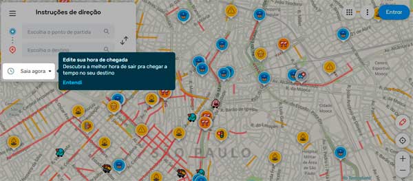 Aplicativo de localização em tempo real Waze