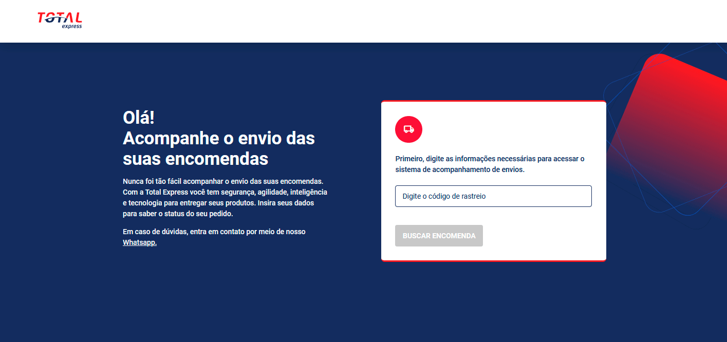 Acompanhe o envio das suas encomendas